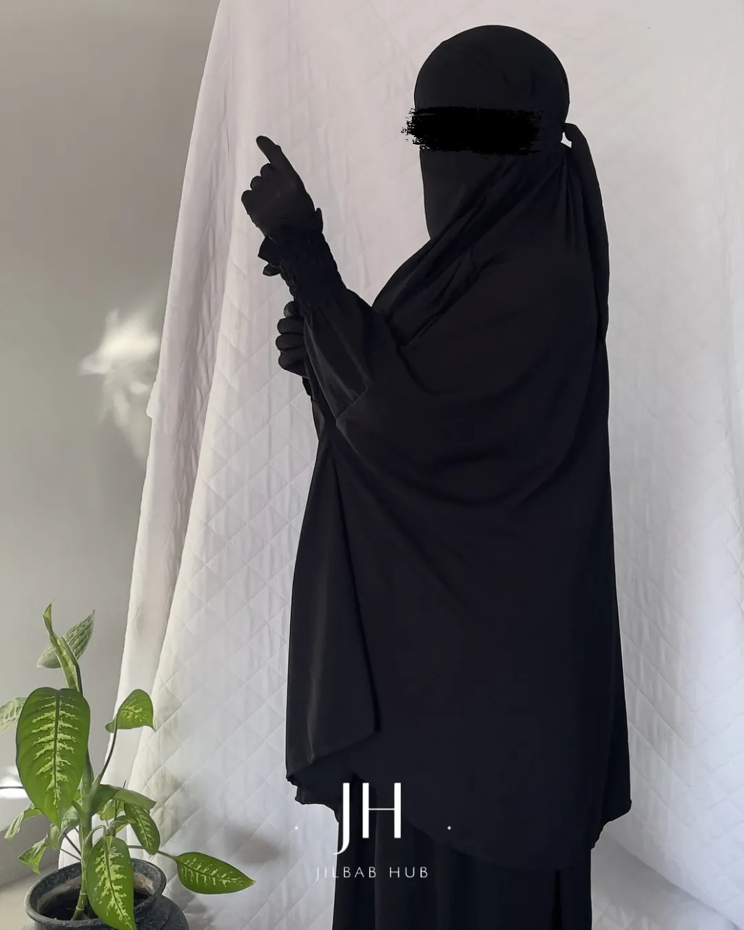 black french sleeve jilbab
